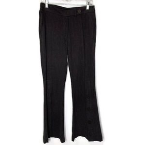 XD Xenia Design Dark Gray Buttoned Flare Leg Pants Size 36 NWT! $306